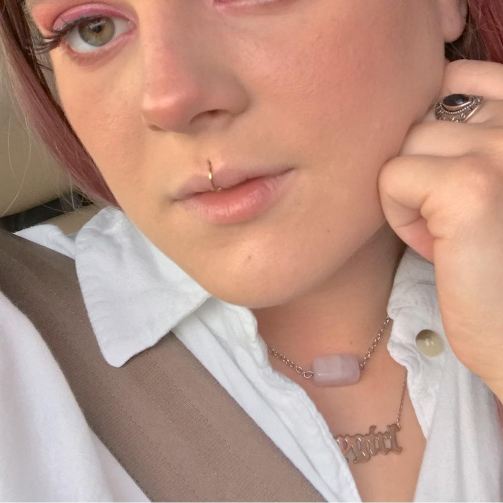 Rose Quartz Cutie Choker Necklace